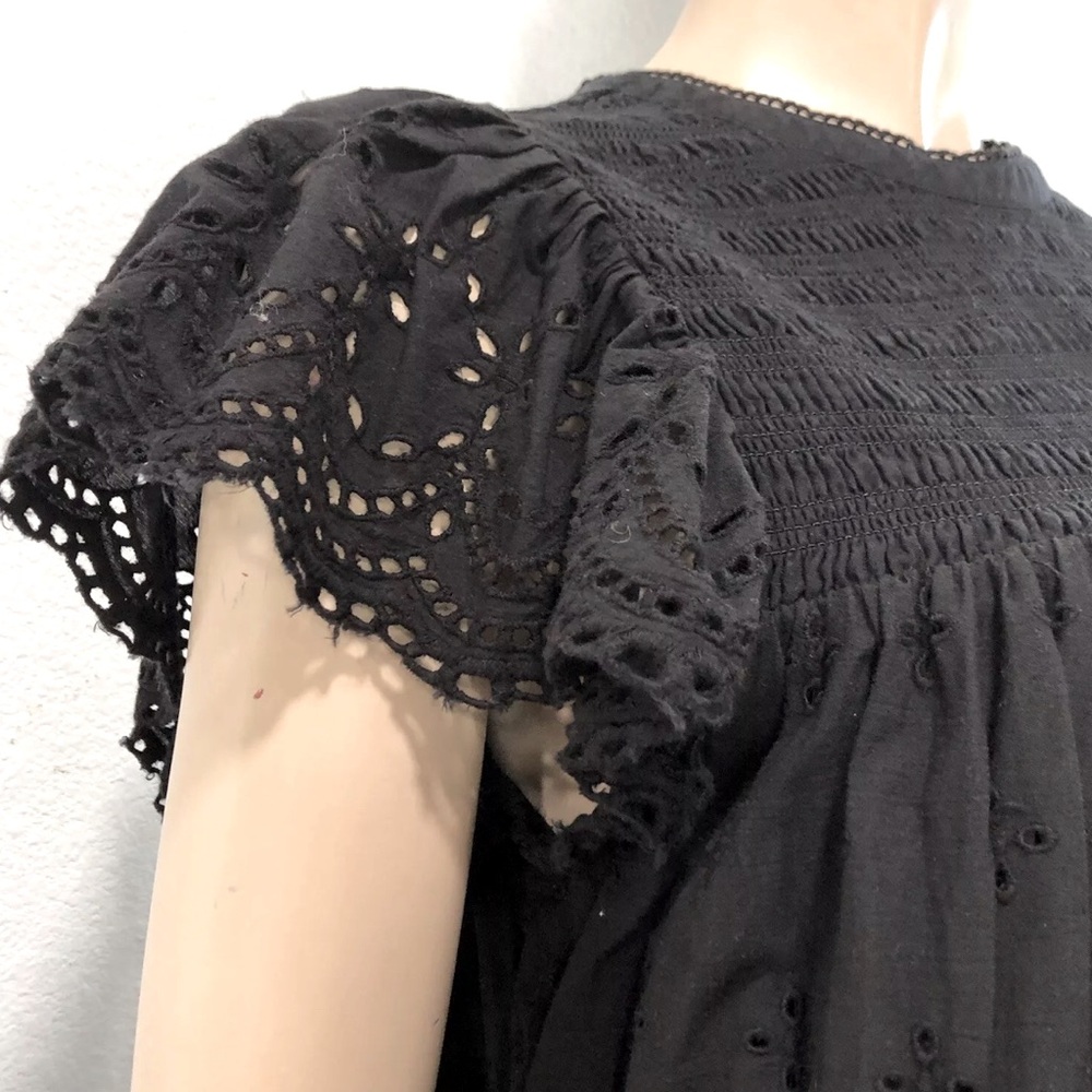 NWOT! Stelle Black Eyelet Mini Dress - Size:M - Picture 5 of 5